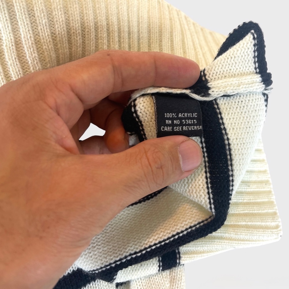 I-Link Premium Quality Black Stripped Shawl Collar Pullover Sweater - Picture 7 of 7